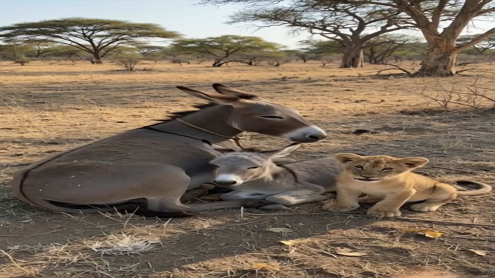 Full story: T2606028_�� Playtime Suddenly Turned Intense When the Donkey Fought Back Against the Lion Cub! ��