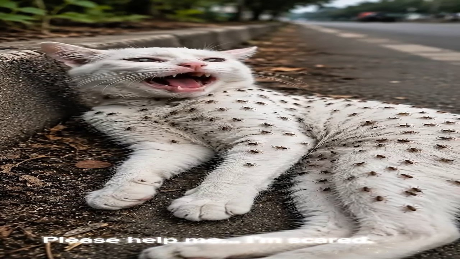Full story: T0507007_helpless roadside cat finally got rescue she needed Sakhawat Mind AI