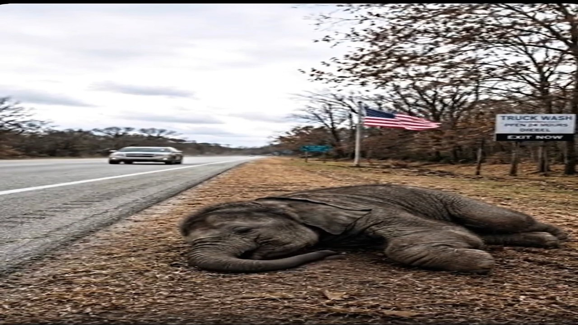 Full story: T0507008_sick baby elephant was found helpless beside road Sakhawat Mind AI