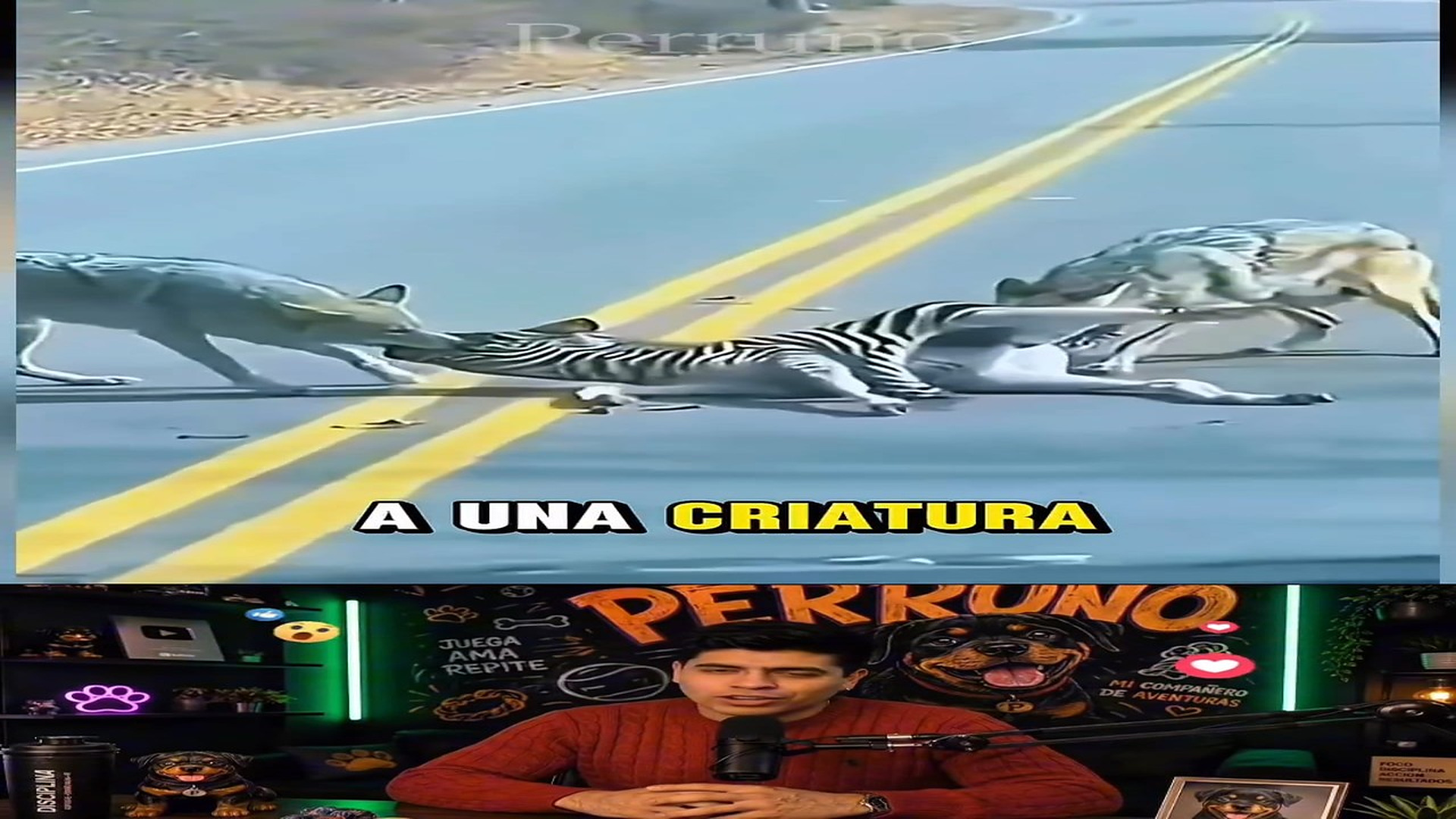 Full rescue story: T1509005_Paró su auto porque vio a una indefensa zebra estar siendo maltratada p