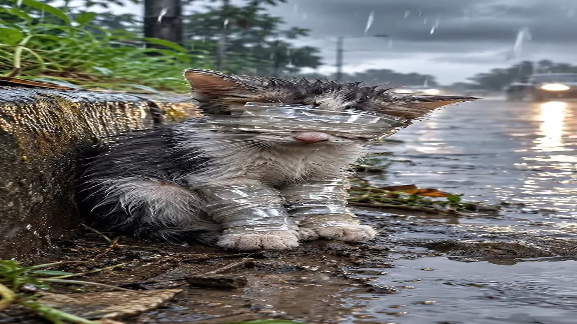 Full rescue here: T3008010_Kitten Was Left Helpless in Rain